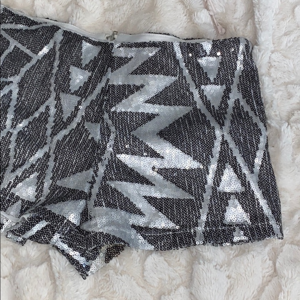 Crystal k sequin shorts